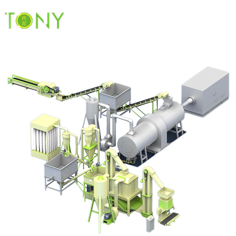 TONY высококачественная и профессиональная технология производства гранул биомассы производительностью 7-8 тонн в час
